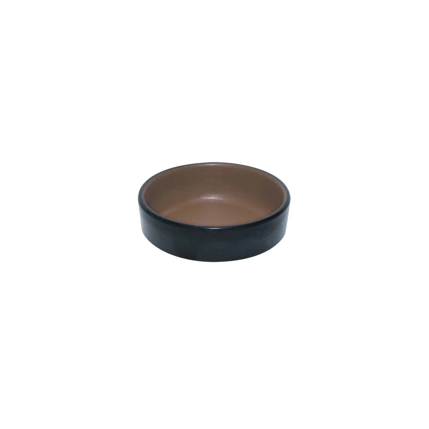 Inmiron Dual Colour Round Sauce Dish 7.6cm – Brown &amp; Black