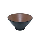 Inmiron Dual Colour V-Shape Round Bowl 17.8cm – Brown &amp; Black