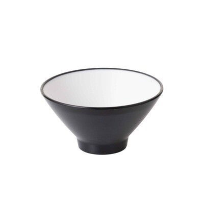 Inmiron Dual Colour V-Shape Round Bowl 13cm – White &amp; Black