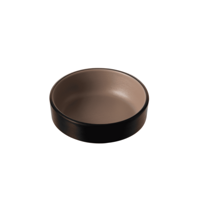 Inmiron Dual Colour Round Sauce Dish 12.7cm – Beige &amp; Black