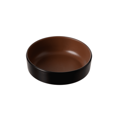 Inmiron Dual Colour Round Sauce Dish 10cm – Grey &amp; BLACK