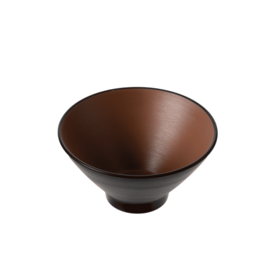 Inmiron Dual Colour V-Shape Round Bowl 15cm – Brown &amp; Black