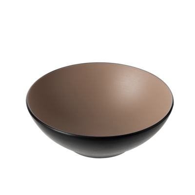Inmiron Dual Colour Round Bowl 21cm – Beige &amp; Black