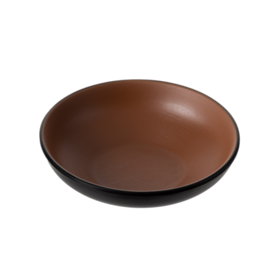 Inmiron Dual Colour Round Bowl 15cm – Brown &amp; Black