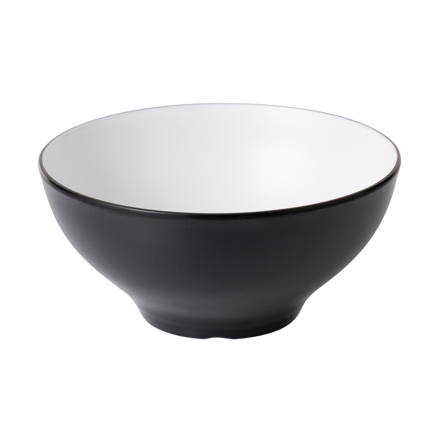 Inmiron Dual Colour Round Bowl 16.5cm – White &amp; Black