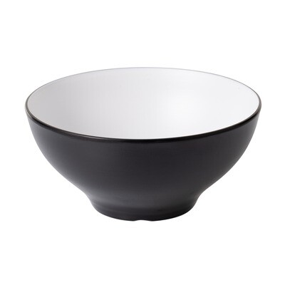 Inmiron Dual Colour Round Bowl 16.5cm – White &amp; Black