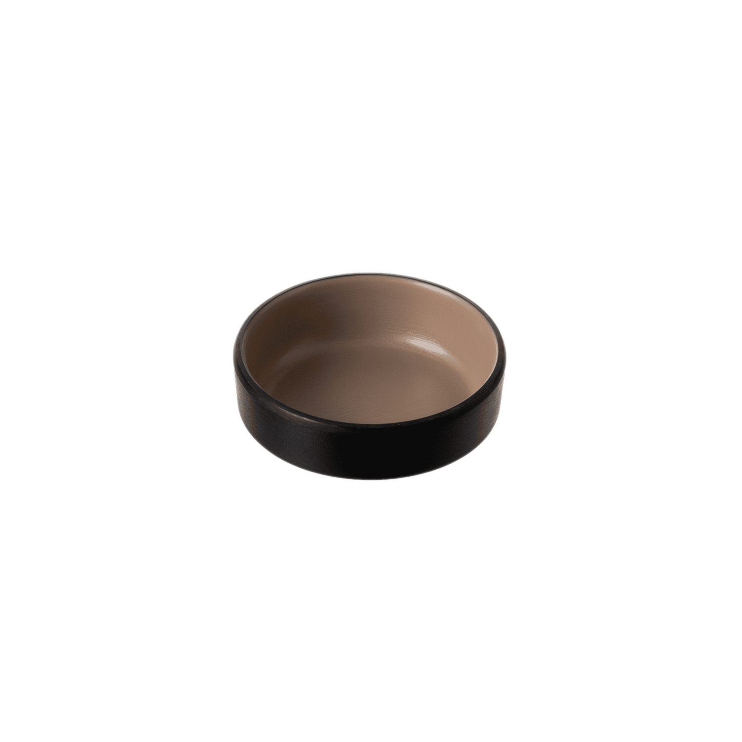 Inmiron Dual Colour Round Sauce Dish 7.6cm – Beige &amp; Black