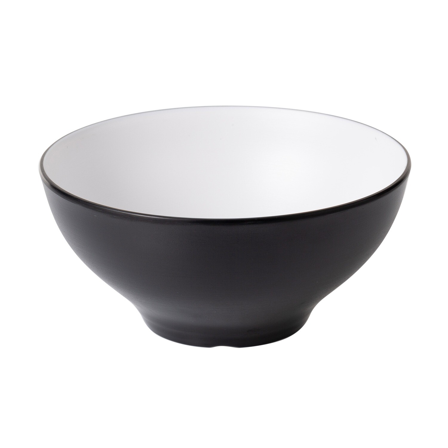 Inmiron Dual Colour Round Bowl 11cm – White &amp; BLACK