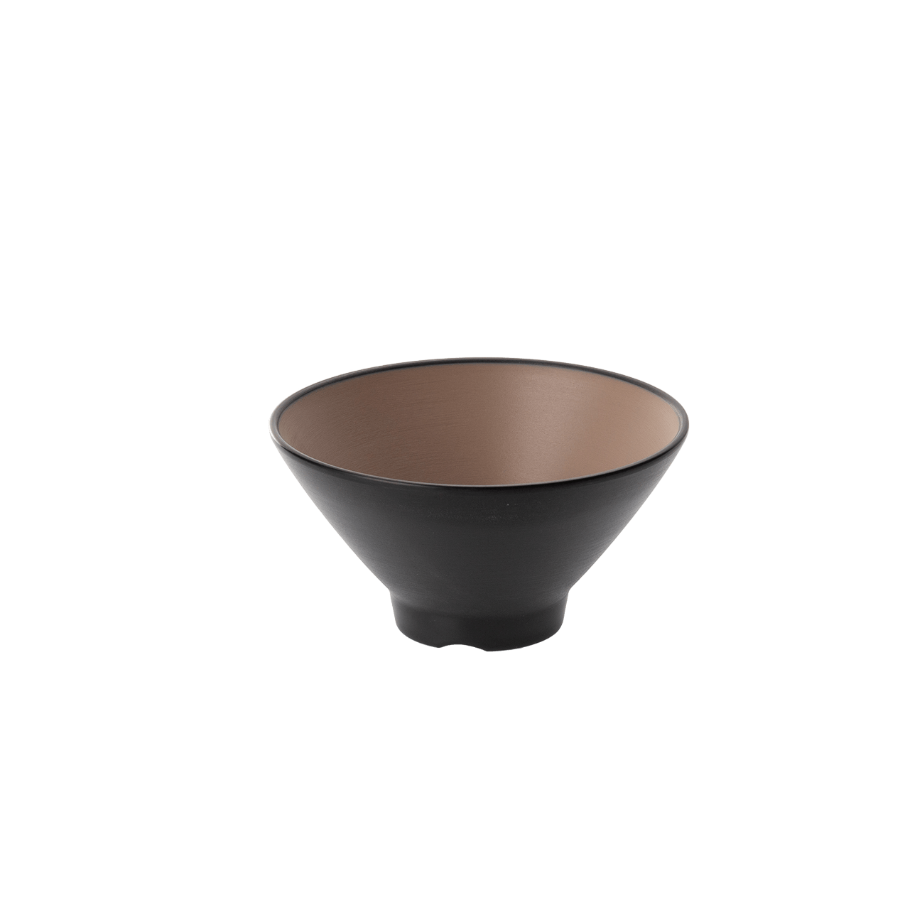 Inmiron Dual Colour V-Shape Round Bowl 13cm – White &amp; Black