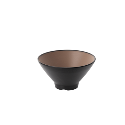 Inmiron Dual Colour V-Shape Round Bowl 13cm – White &amp; Black