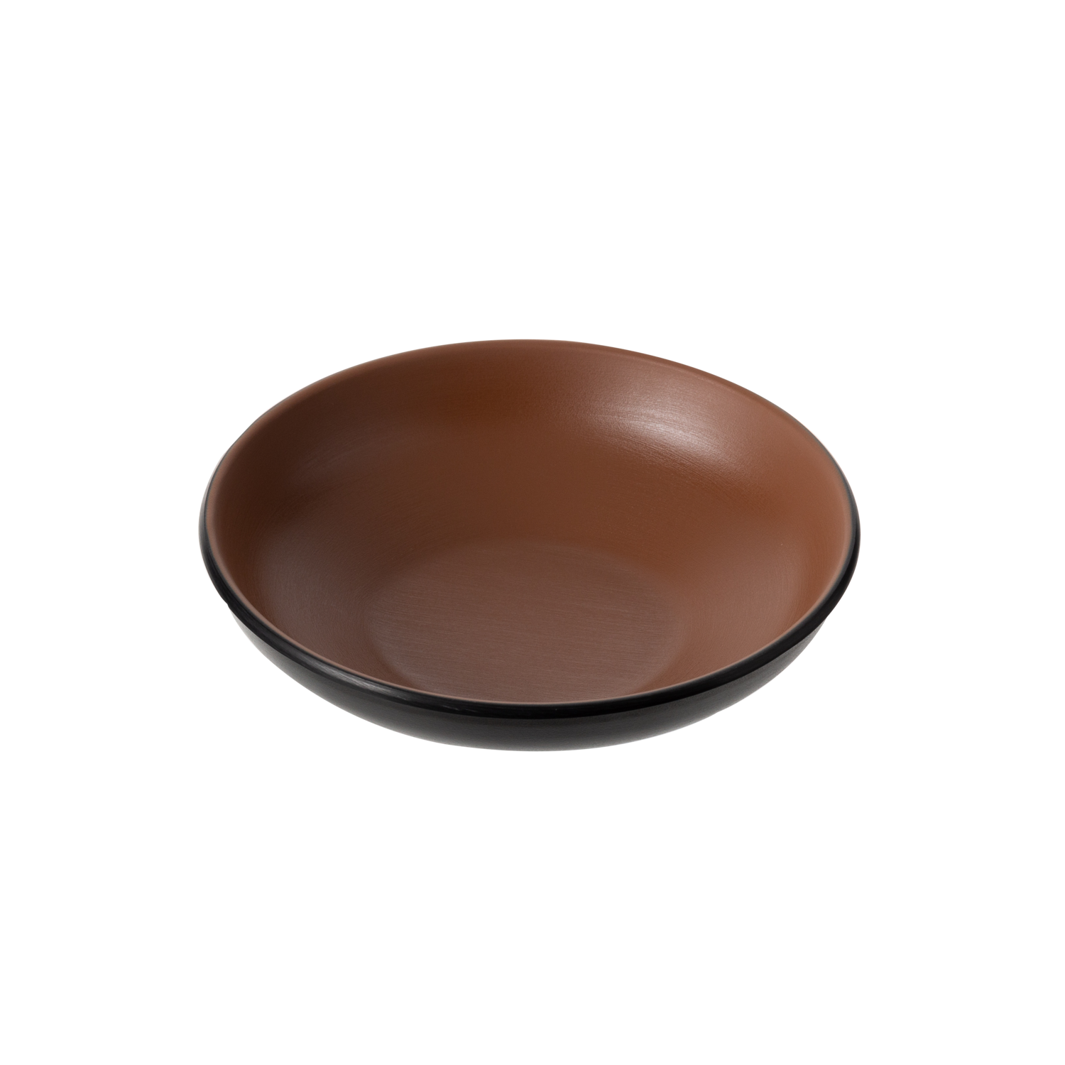 Inmiron Dual Colour Round Bowl 17.5cm – Brown &amp; Black