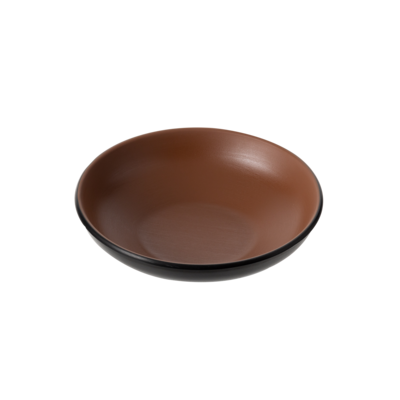 Inmiron Dual Colour Round Bowl 17.5cm – Brown &amp; Black