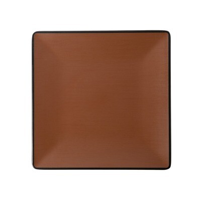 Inmiron Dual Colour Square Plate 24x24cmBrown &amp; Black