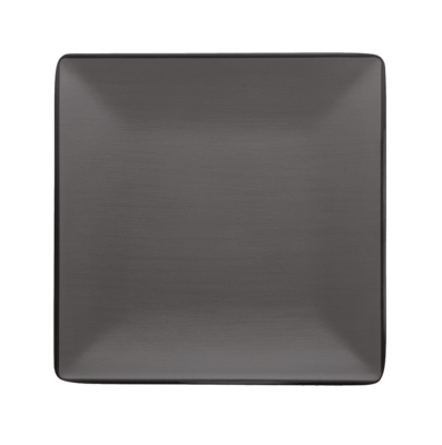 Inmiron Dual Colour Square Plate 22x22cmGrey &amp; Black