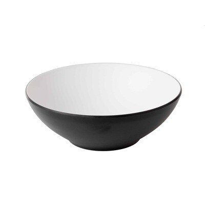 Inmiron Dual Colour Round Bowl 21cm – White &amp; Black