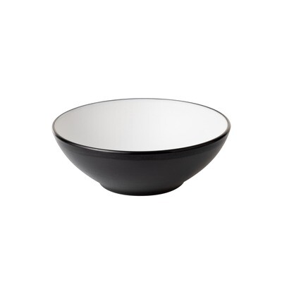 Inmiron Dual Colour Round Bowl 16cm – White &amp; Black