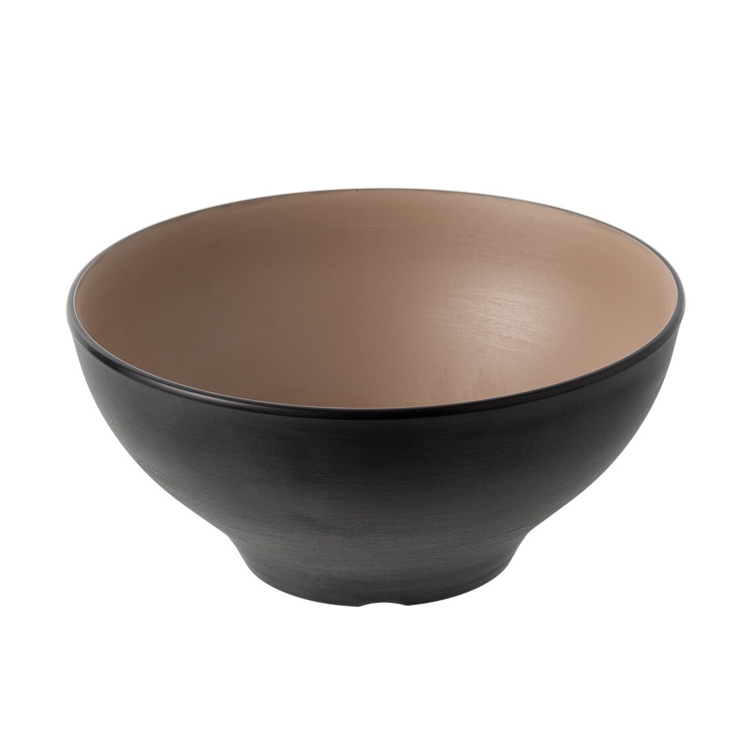 Inmiron Dual Colour Round Bowl 11cm – Beige &amp; BLACK