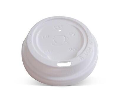 Plastic Lid- *8/12/16 oz Hot&amp;Cold /White 90mm 1000pc/ctn