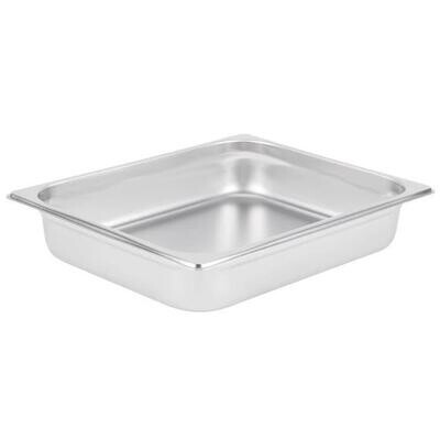 1/2 Size Steam Pan Stainless Steel 65mm deep