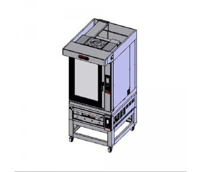Zanolli Teorema Combi Anemos Bakery Combination -10 Tray Bakery Touch Combi Oven with Single Deck 2 Tray Pastry Oven and Stand