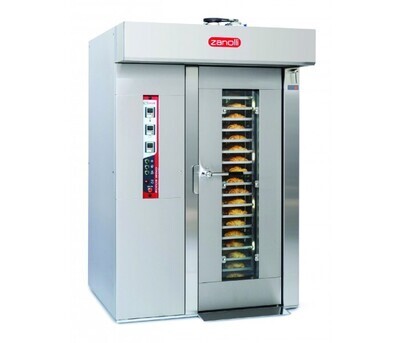 Zanolli Rotor Wind 15/18 Tray (40x60) Roll in Gas Rotary Rack Oven - Front Burner