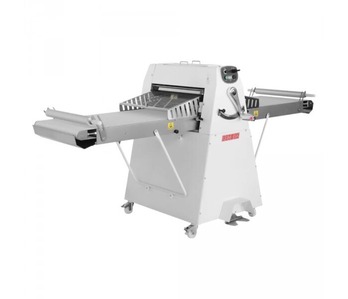 Zanolli Sirio Freestanding single speed pastry sheeter with 2 x 1400mm belt lengths / 600mm belt width