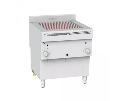 Gresilva horizontal fixed gas grill on base with manual water feed. Grilling area of 588mm x 618mm