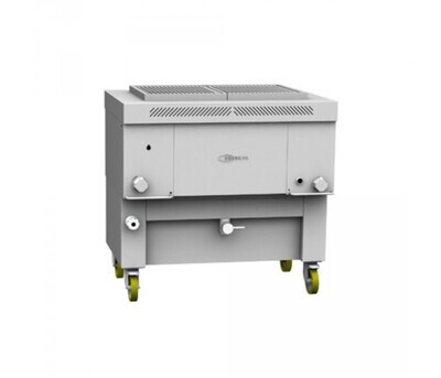Gresilva horizontal fixed gas grill on base with auto fill water feed. Grilling area of 747mm x 478mm