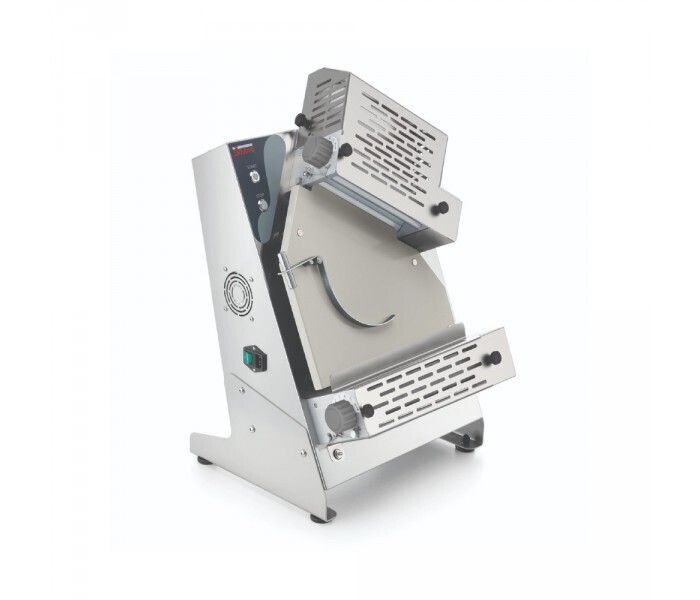 Sirman P-Roll 420/2 Plus 420mm Dough Roller with Foot Pedal | Angled Double Pass