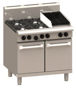 Luus Professional 4 Burners 300mm Wide Chargrill Gas Oven Range 900mm