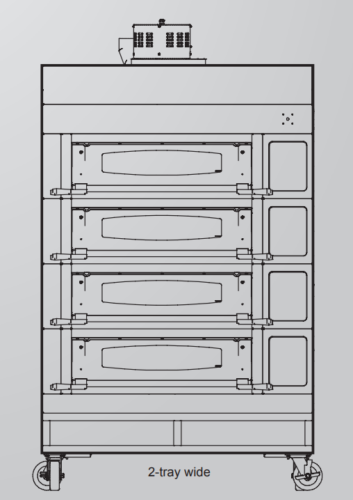 Mono DX Harmony Classic Controller Modular Deck Oven - 2-Trays Wide