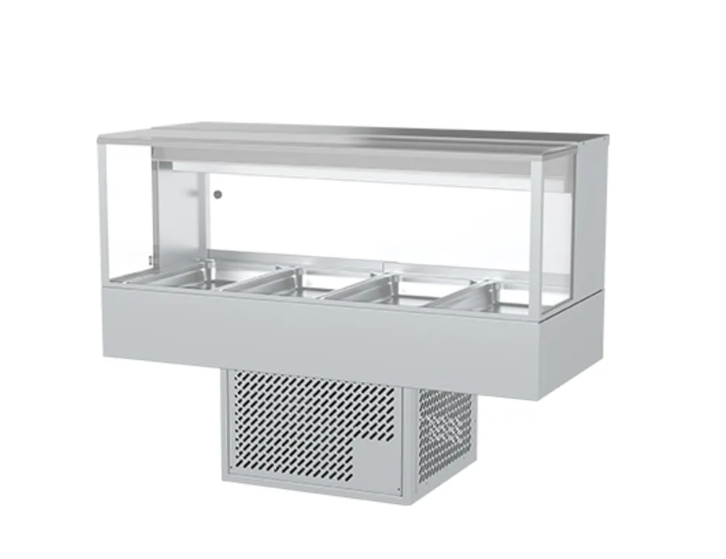 Woodson 3 Module Square Cold Food Display (2 Rows 4 Bays)