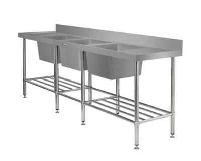 Simply Stainless Three Tier Trolley SS15 (Weight Capacity 120kg)