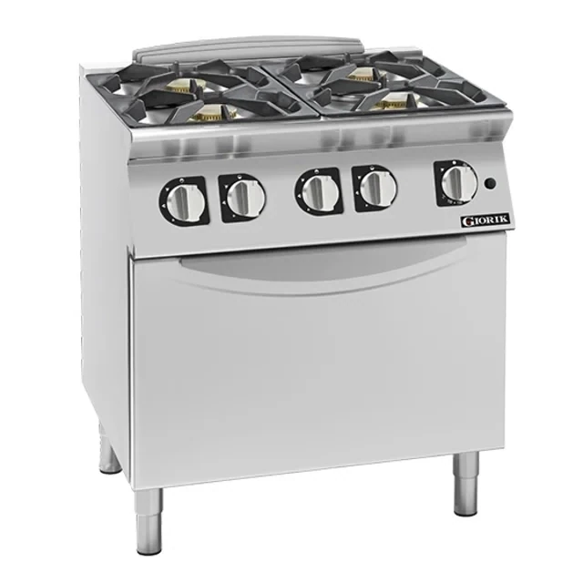 Giorik 700 Series 4 Burner Gas Range on Electric Oven