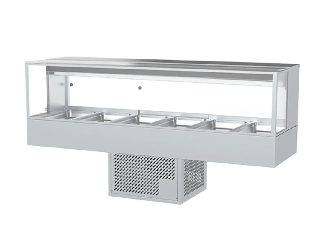 Woodson 3 Module Square Cold Food Display (2 Rows 6 Bays) Woodson 3 Module Square Cold Food Display (2 Rows 6 Bays)