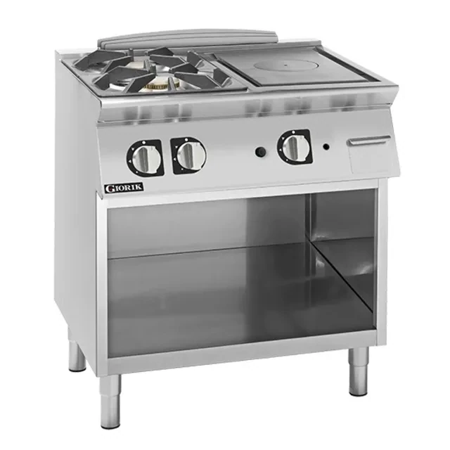 Giorik 700 Series 800mm wide Combination Solid Top and Gas Burner on Gas Oven