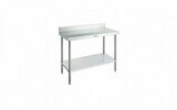 Simply Stainless Work Bench with Splashback SS02 700 series 1200mm Wide Includes Leg Brace