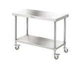 Simply Stainless Mobile Work Bench SS03 600 series 1800mm Wide With Undershelf