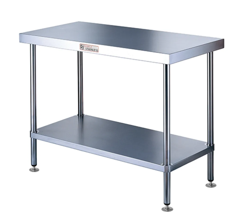 Simply Stainless Work Bench SS01 700 series 900mm Wide With Leg Brace