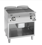 Giorik 900 Series 800mm wide Ribbed Mild Steel Electric Frytop on Open Base