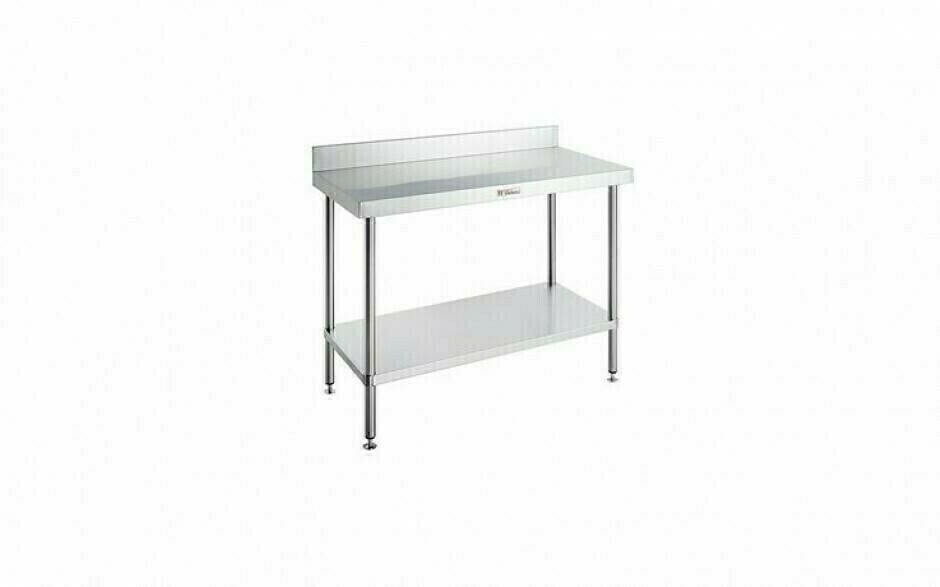 Simply Stainless Work Bench with Splashback SS02 700 series 2100mm Wide Includes Leg Brace