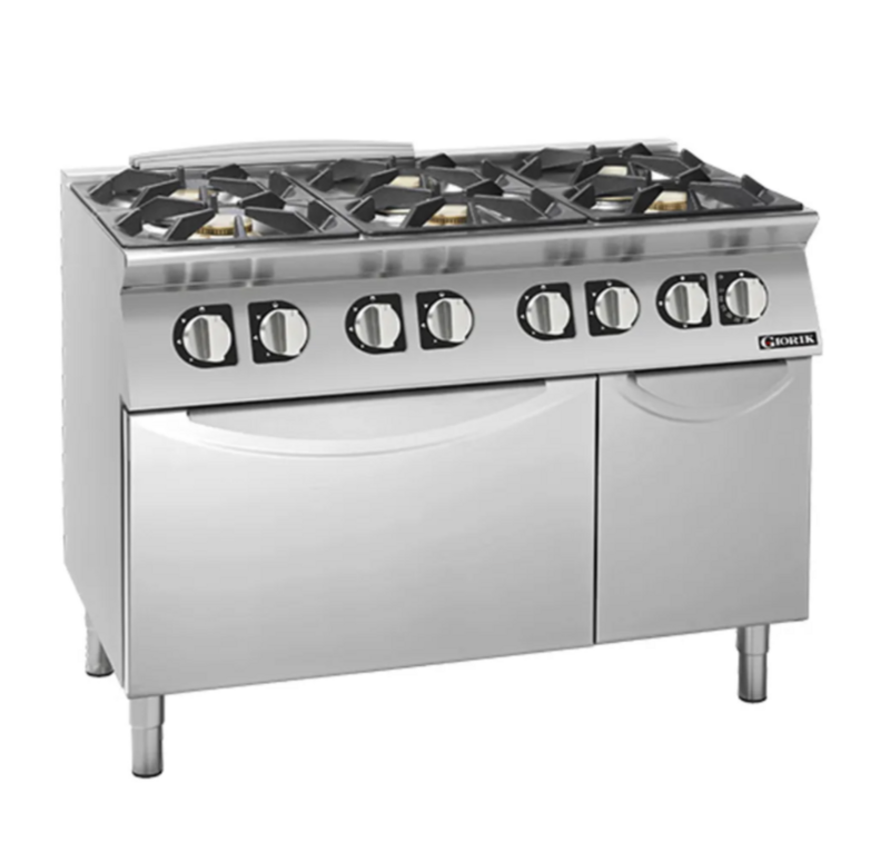 Giorik 900 Series 6 Burner Gas Boiling Top on Open Base