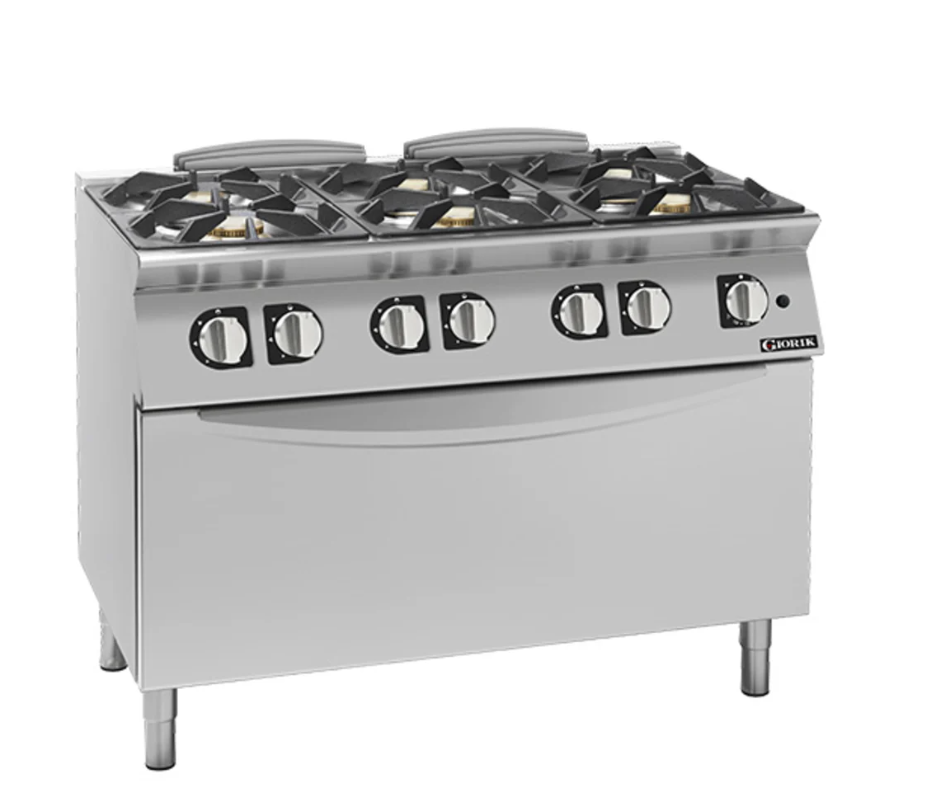 Giorik 900 Series 6 Burner Gas Range on Gas Oven