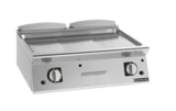 Giorik 700 Series 800mm wide Smooth Satin Chrome Gas Frytop on Open Base