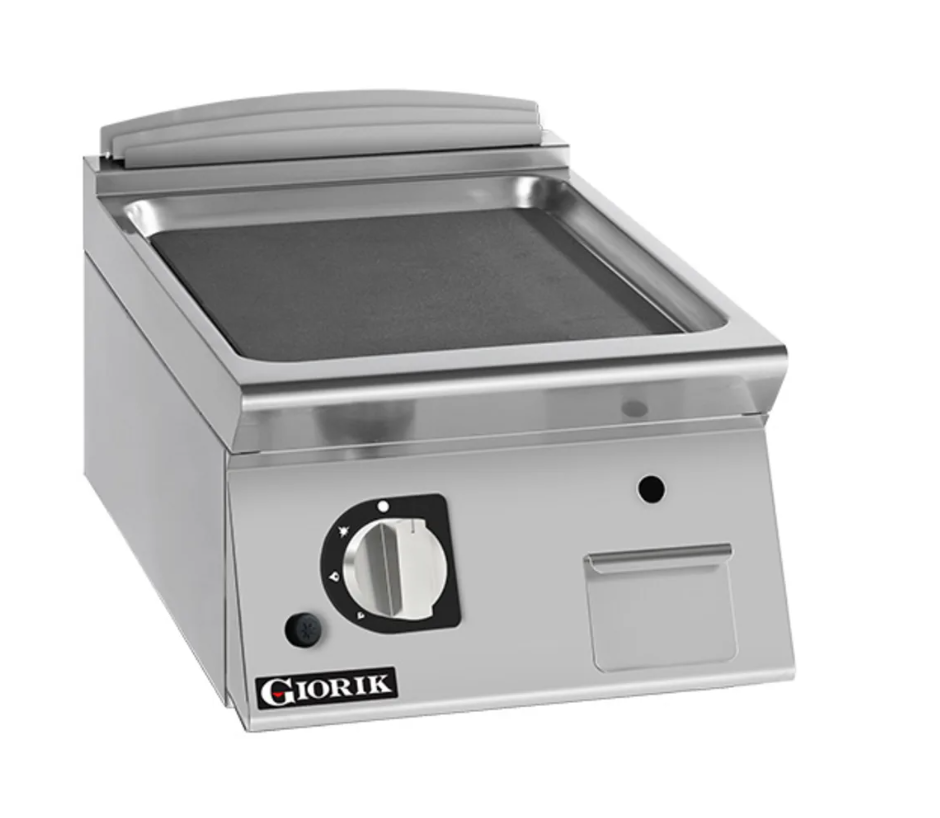 Giorik 700 Series 400mm wide Smooth Mild Steel Electric Frytop on Open Base