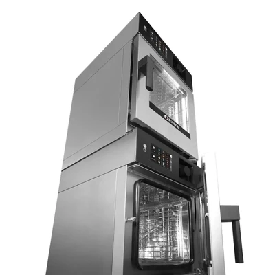 Giorik Mini Touch Injection Electric Combi Oven &amp; Ventless Hood with Standard Filter - 6 x 2/3GN