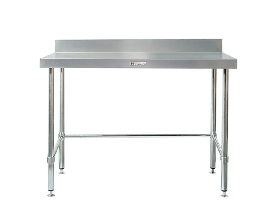 Simply Stainless Work Bench with Splashback SS02 600 series 1500mm Wide Includes Leg Brace Simply Stainless Work Bench with Splashback SS02 600 series 1500mm Wide Includes Leg Brace