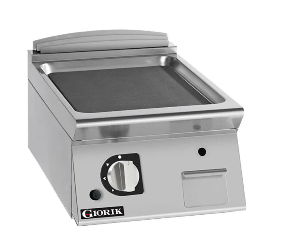 Giorik 900 Series 400mm wide Smooth Mild Steel Electric Frytop on Open Base