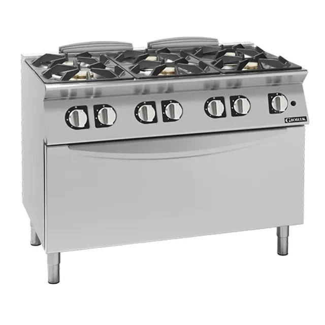 Giorik 700 Series 6 Burner Gas Range on Gas Oven