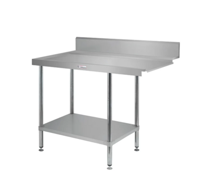 Simply Stainless Dishwasher Right Hand Outlet Bench SS07 600 Series 1800mm Wide (3 x baskets wide)